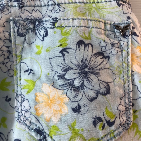 Vigoss NWT Jagger skinny blue green flower pants 4 - Picture 6 of 7